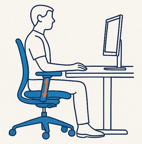 Cómo ajustar una silla ergonómica: el respaldo