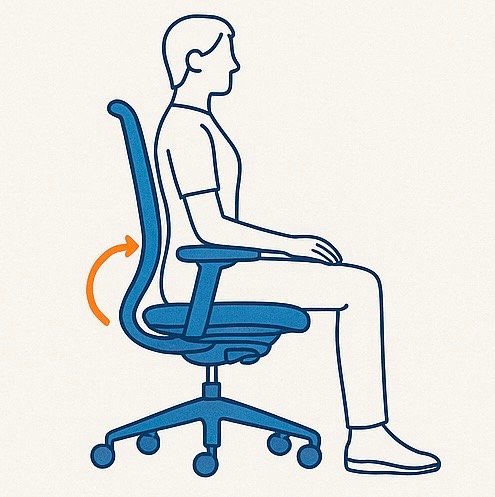 Cómo ajustar una silla ergonómica: el respaldo